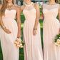 Sweetheart Sleeveless Long/Floor-Length A-Line/Princess Chiffon Bridesmaid Dresses Giana DEP0025418