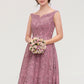 Sweetheart Sleeveless A-line/Princess Lace Knee-Length Bridesmaid Dresses Rylee DEP0025421