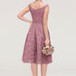 Sweetheart Sleeveless A-line/Princess Lace Knee-Length Bridesmaid Dresses Rylee DEP0025421