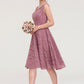 Sweetheart Sleeveless A-line/Princess Lace Knee-Length Bridesmaid Dresses Rylee DEP0025421