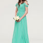 Sweetheart Sleeveless Long/Floor-Length Chiffon A-line/Princess Bridesmaid Dresses With Pleated Henrietta DEP0025422