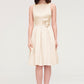 Sleeveless Bateau Knee-Length Satin A-line/Princess Bridesmaid Dresses With Pleated Flowers Sanaa DEP0025425