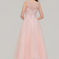 Tea-Length Sleeveless Bateau Tulle A-line/Princess Bridesmaid Dresses With Waistband Lace Miracle DEP0025429