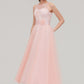 Tea-Length Sleeveless Bateau Tulle A-line/Princess Bridesmaid Dresses With Waistband Lace Miracle DEP0025429