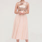 Sleeveless Bateau Chiffon A-line/Princess Bridesmaid Dresses With Sashes Sequins Jemima DEP0025454