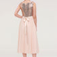 Sleeveless Bateau Chiffon A-line/Princess Bridesmaid Dresses With Sashes Sequins Jemima DEP0025454