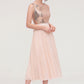 Sleeveless Bateau Chiffon A-line/Princess Bridesmaid Dresses With Sashes Sequins Jemima DEP0025454