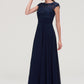 Sleeveless Chiffon A-line/Princess Long/Floor-Length Bridesmaid Dresseses With Appliqued Genesis DEP0025455