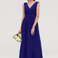 Sleeveless V Neck Chiffon A-line/Princess Long/Floor-Length Bridesmaid Dresseses With Pleated Imani DEP0025459