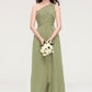 Sleeveless One-Shoulder Long/Floor-Length Chiffon A-line/Princess Bridesmaid Dresses With Pleated Londyn DEP0025463