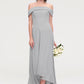 Off-the-Shoulder Sleeveless Asymmetrical Chiffon A-line/Princess Bridesmaid Dresseses Gisselle DEP0025465