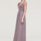 Short Sleeve Sweetheart Long/Floor-Length Chiffon A-line/Princess Bridesmaid Dresses With Pleated Beading Cheryl DEP0025487