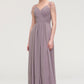 Short Sleeve Sweetheart Long/Floor-Length Chiffon A-line/Princess Bridesmaid Dresses With Pleated Beading Cheryl DEP0025487