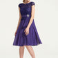 Sleeveless Bateau Knee-Length A-line/Princess Chiffon Bridesmaid Dresses With Rhinestone Appliqued Sashes Heaven DEP0025496