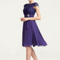 Sleeveless Bateau Knee-Length A-line/Princess Chiffon Bridesmaid Dresses With Rhinestone Appliqued Sashes Heaven DEP0025496