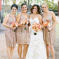 Sleeveless V Neck Knee-Length A-line/Princess Sequined Bridesmaid Dresses Karlee DEP0025527