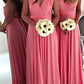 A-Line/Princess V-Neck Long/Floor-Length Chiffon Bridesmaid Dresses Dalia DEP0025551