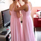 A-Line/Princess Bateau Long/Floor-Length Chiffon Bridesmaid Dresses With Lace Shiloh DEP0025552