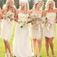 Sleeveless Strapless Short/Mini Sheath/Column Lace Bridesmaid Dresses Lynn DEP0025558