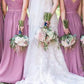 Sleeveless V Neck Long/Floor-Length Chiffon A-line/Princess Bridesmaid Dresseses With Pleated Bridget DEP0025584