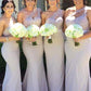 Sleeveless One-Shoulder Long/Floor-Length Trumpet/Mermaid Elastic Satin Bridesmaid Dresseses With Lace Nicky DEP0025605