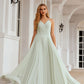 A-line Halter Sleeveless Chiffon Long/Floor-Length Bridesmaid Dresses With Pleated Ruffles Taylor DEP0025623