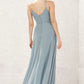 A-line Bateau Sleeveless Long/Floor-Length Chiffon Bridesmaid Dresses Izabella DEP0025638