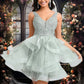 Brooklynn Ball-Gown/Princess V-Neck Short Tulle Lace Homecoming Dress DEP0025671