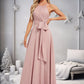 Gwendolyn A-line Halter Floor-Length Chiffon Bridesmaid Dress DEP0025821