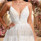 Belinda Ball-Gown/Princess V-Neck Short Tulle Lace Homecoming Dress With Pleated DEP0025711