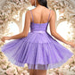 Amiya Ball-Gown/Princess Straight Short Tulle Homecoming Dress With Bow DEP0025717