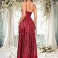 Aniya A-line Sweetheart Floor-Length Sequin Prom Dresses DEP0025868