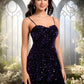 Mckayla A-line Sweetheart Short Sequin Homecoming Dress DEP0025649