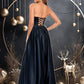 Sophie Ball-Gown/Princess V-Neck Floor-Length Satin Prom Dresses DEP0025840