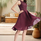 Riley A-line Scoop Asymmetrical Chiffon Lace Homecoming Dress With Sequins DEP0020516