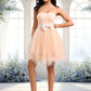 Karsyn Ball-Gown/Princess Sweetheart Short Tulle Homecoming Dress With Bow DEP0025719