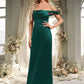 India Sheath/Column Off the Shoulder Floor-Length Satin Bridesmaid Dress DEP0025815