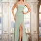 Khloe Trumpet/Mermaid Square Floor-Length Chiffon Bridesmaid Dress DEP0025808