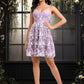 Saniya A-line V-Neck Short Lace Homecoming Dress With Embroidered DEP0025697