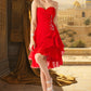 Amelia A-line Sweetheart Asymmetrical Chiffon Homecoming Dress With Beading Ruffle DEP0020599