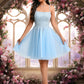 Harriet A-line Scoop Short Tulle Sequin Homecoming Dress With Sequins Beading DEP0025706