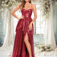 Aniya A-line Sweetheart Floor-Length Sequin Prom Dresses DEP0025868