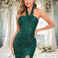 Mylee Sheath/Column Halter Floor-Length Sequin Prom Dresses DEP0025858