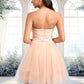 Karsyn Ball-Gown/Princess Sweetheart Short Tulle Homecoming Dress With Bow DEP0025719