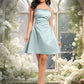 Kristin A-line Straight Short Satin Homecoming Dress DEP0025643