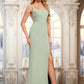 Khloe Trumpet/Mermaid Square Floor-Length Chiffon Bridesmaid Dress DEP0025808