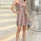 Angelique A-line Scoop Short/Mini Sequin Homecoming Dress With Sequins DEP0020584