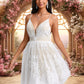 Belinda Ball-Gown/Princess V-Neck Short Tulle Lace Homecoming Dress With Pleated DEP0025711