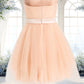 Karsyn Ball-Gown/Princess Sweetheart Short Tulle Homecoming Dress With Bow DEP0025719