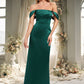 India Sheath/Column Off the Shoulder Floor-Length Satin Bridesmaid Dress DEP0025815